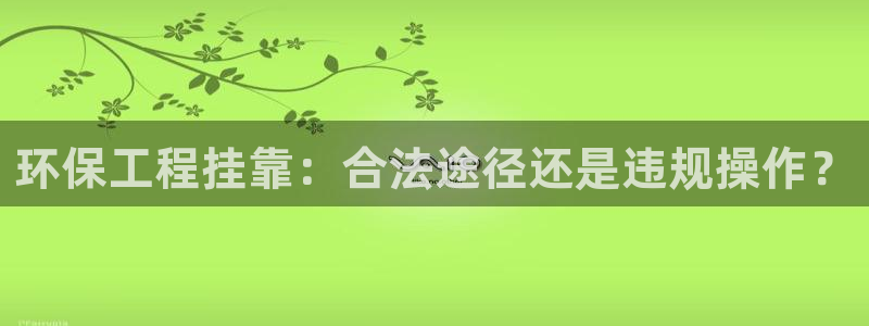 彩名堂客户端是永久免费吗是真的吗安全吗：环保工程挂靠：合法途径还是违规操作？