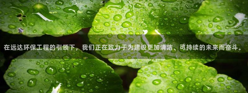 下载彩名堂预测计划软件：在远达环保工程的引领下，我们正在致力