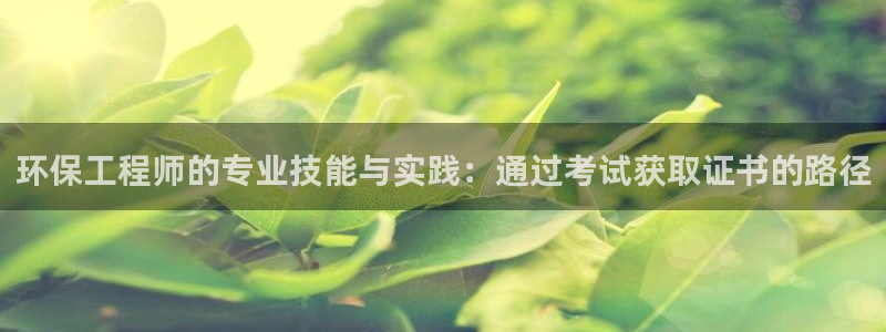 彩名堂计划怎么跟不挂：环保工程师的专