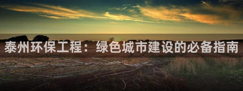 彩名堂官网计划01：泰州环保工程：绿