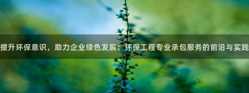 彩名堂为什么突然不能用了：提升环保意识，助力企业绿色发展：环保工程专业承包服务的前沿与实践